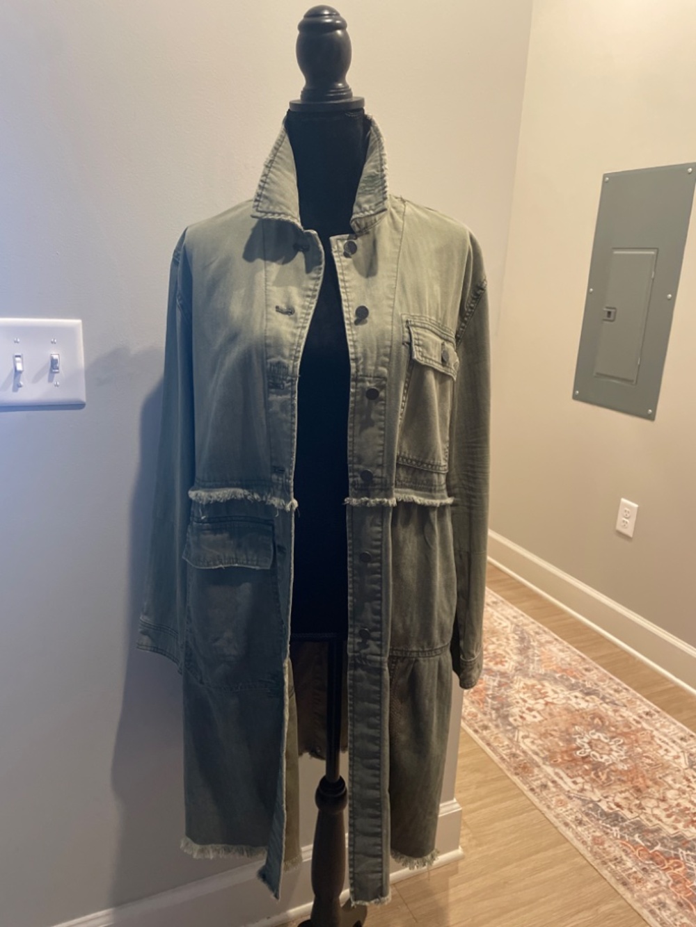 Like New (Vintage) We The Free/Free People Army Green Jacket/Dress Size XS